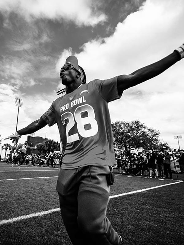 Melvin in a Pro Bowl Jersey